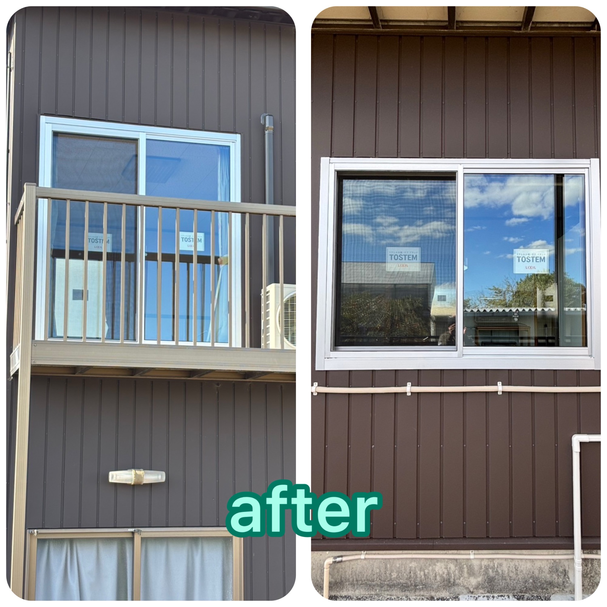 外壁リフォームに伴い、 11窓分の外窓交換をさせていただきました。