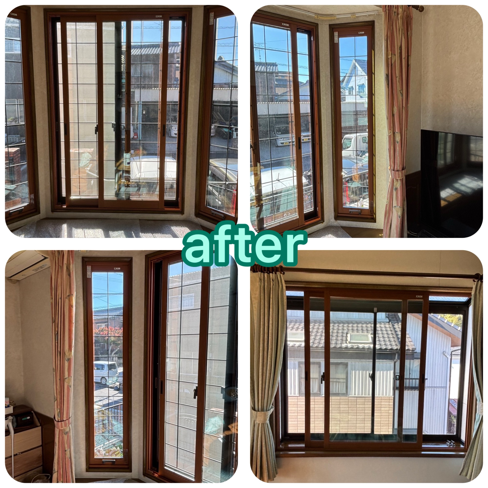 11窓分の内窓の取付けを させていただきました。